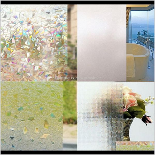 200cm*45cm frosted window film no glue self adhesive vinyl static cling privacy glass door sticker bathroom for home decor tewvx sp7zy